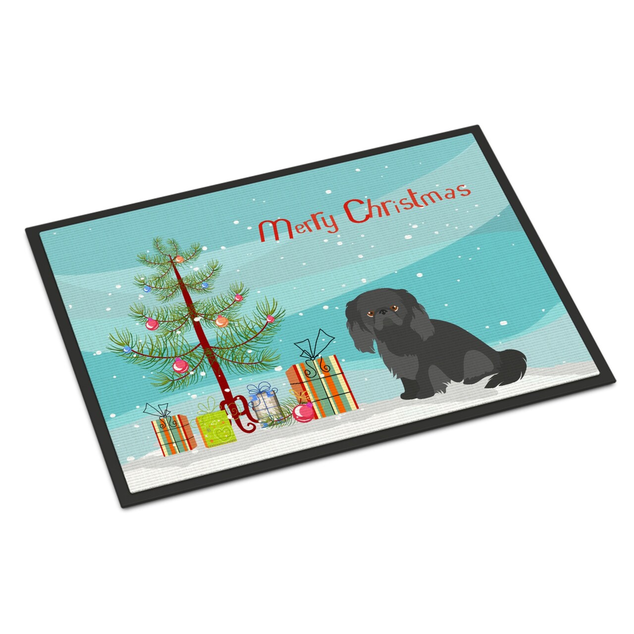 Caroline's Treasures Pekingese Christmas Tree Indoor or Outdoor Mat 18x27 doormats, Multicolor
